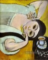 Laurette Kopf mit einer Kaffeetasse abstrakte fauvism Henri Matisse